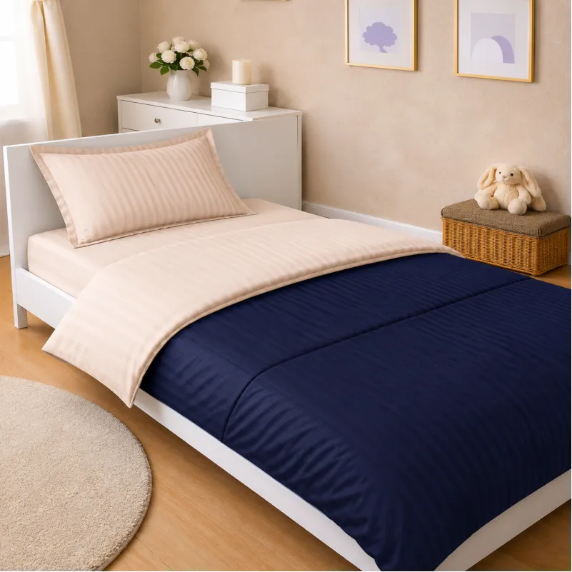Комплект постільної білизни Сатин JUNIOR Satin Stripe 30-0020 + 30-0004 Danelli