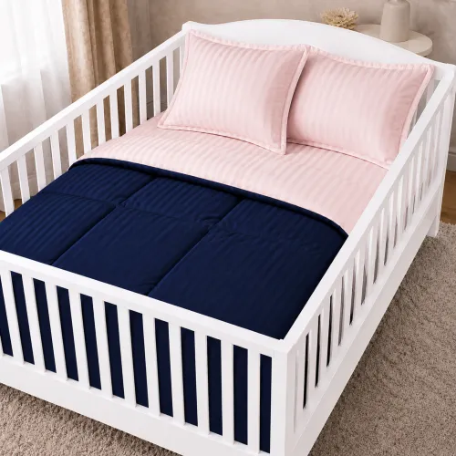 Комплект постельного белья Сатин BABY Satin Stripe 30-0020 + 30-0007 Edarin - 1