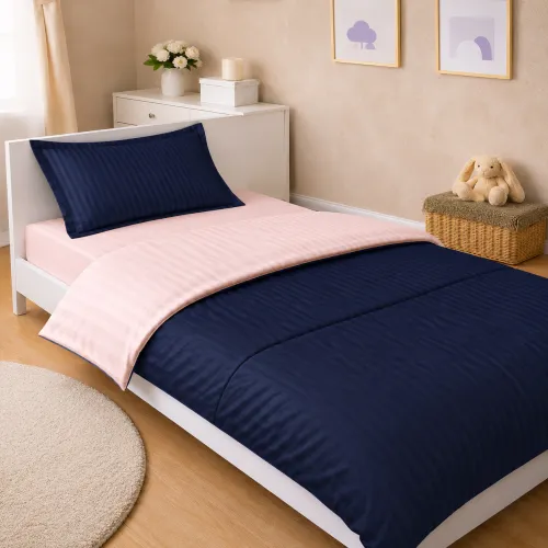 Комплект постельного белья Сатин JUNIOR Satin Stripe 30-0020 + 30-0007 Edarin - 1