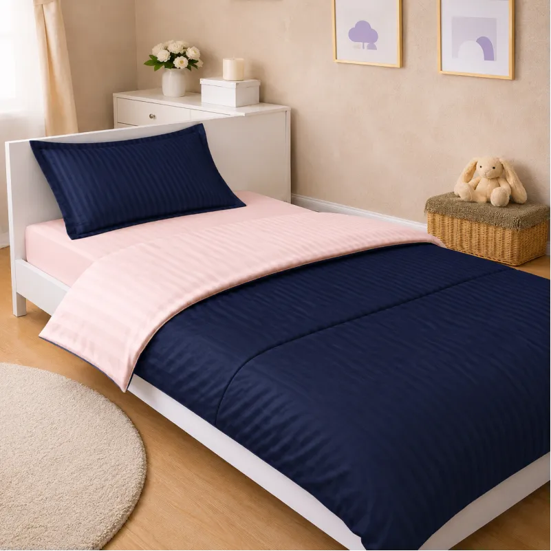 Комплект постельного белья Сатин JUNIOR Satin Stripe 30-0020 + 30-0007 Edarin