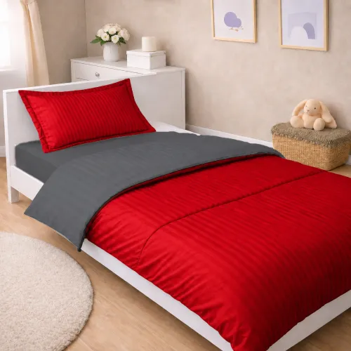 Комплект постельного белья Сатин JUNIOR Satin Stripe 30-0018 + 30-0012 Jeren - 1