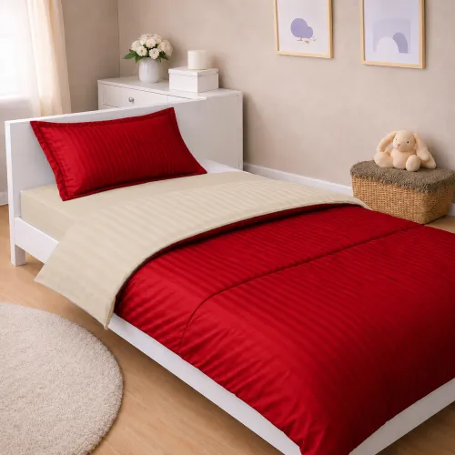 Комплект постельного белья Сатин JUNIOR Satin Stripe 30-0018 + 30-0002 Karimi - 1