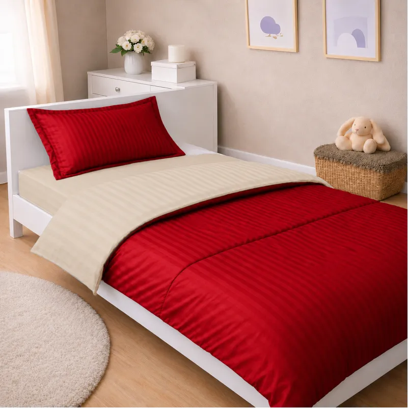 Комплект постельного белья Сатин JUNIOR Satin Stripe 30-0018 + 30-0002 Karimi