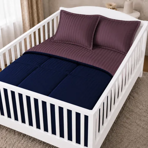 Комплект постельного белья Сатин BABY Satin Stripe 30-0020 + 30-0008 Lovelin - 1