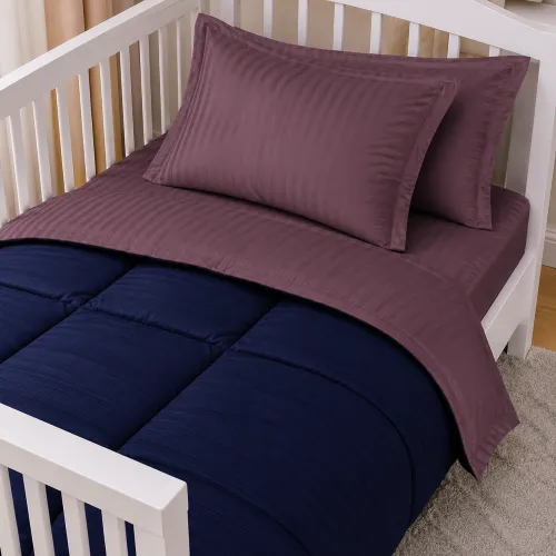 Комплект постельного белья Сатин LITTLE KIDS Satin Stripe 30-0020 + 30-0008 Lovelin - 1