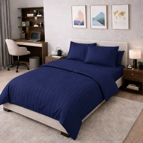 Комплект постільної білизни Сатин TEENAGER Satin Stripe 30-0020 Smoky Blue - 1