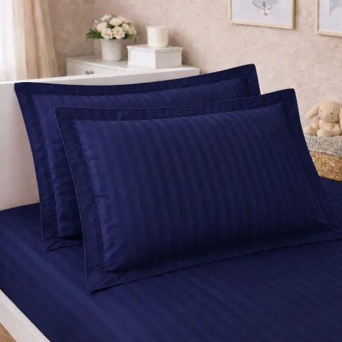 Комплект постельного белья Сатин JUNIOR Satin Stripe 30-0020 Smoky Blue - 5