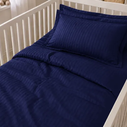 Комплект постельного белья Сатин BABY Satin Stripe 30-0020 Smoky Blue - 1
