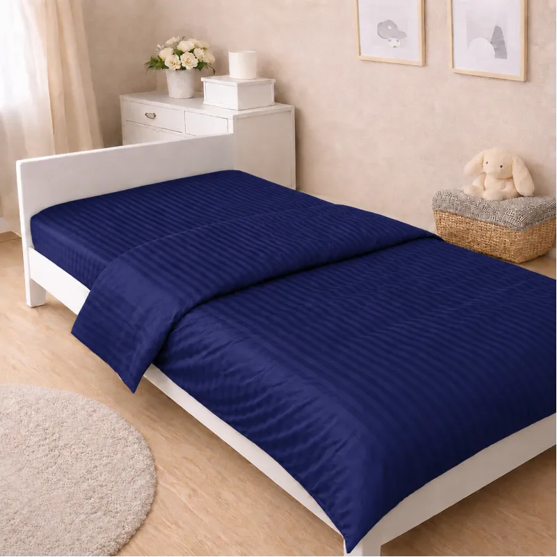 Комплект постельного белья Сатин JUNIOR Satin Stripe 30-0020 Smoky Blue Фото - 7