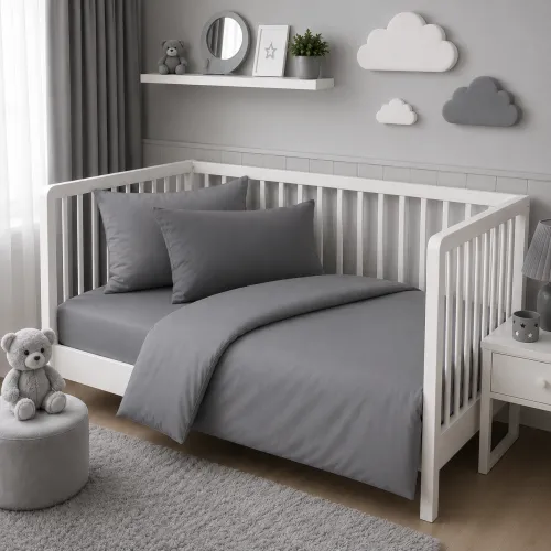 Комплект постельного белья BABY Фланель 001 Ash grey - 1
