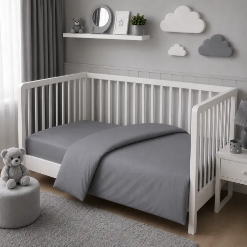 Комплект постельного белья BABY Фланель 001 Ash grey - 5