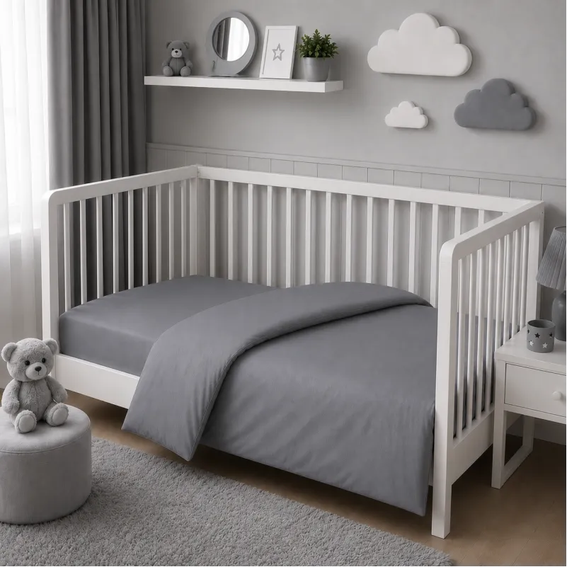 Комплект постільної білизни BABY Фланель 001 Ash grey - 4