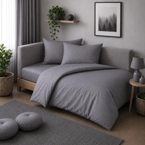 Комплект постельного белья JUNIOR Фланель 001 Ash grey - 1