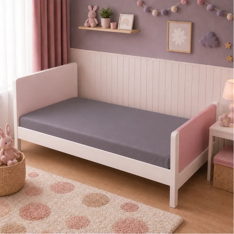 Комплект постельного белья LITTLE KIDS Фланель 001-008 Ash grey/Pink - 6