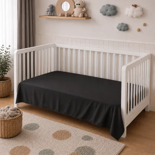 Комплект постельного белья  BABY Фланель 002 Black - 5