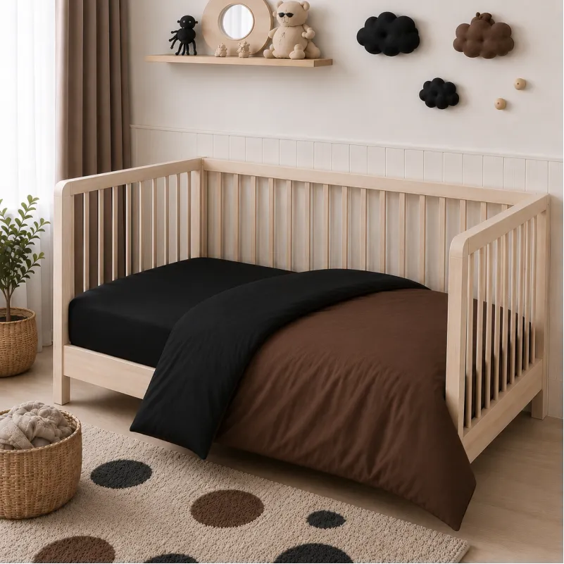 Комплект постільної білизни Фланель BABY Фланель 002-003 Black/Brown - 4