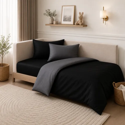 Комплект постельного белья JUNIOR Фланель 002-005 Black/Marengo - 1