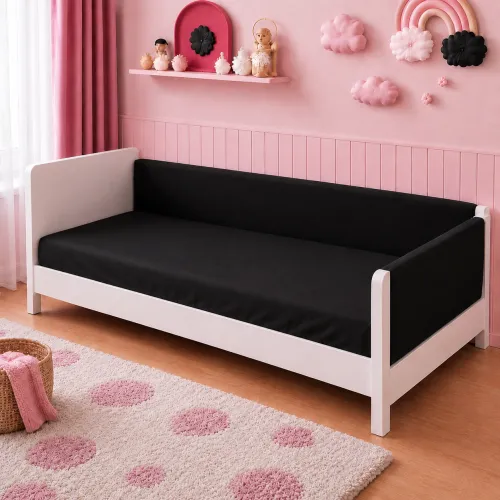 Комплект постельного белья  LITTLE KIDS Фланель 002-008 Black/Pink - 5