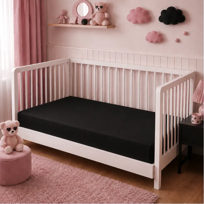 Комплект постільної білизни Фланель BABY Фланель 002-008 Black/Pink Фото - 6