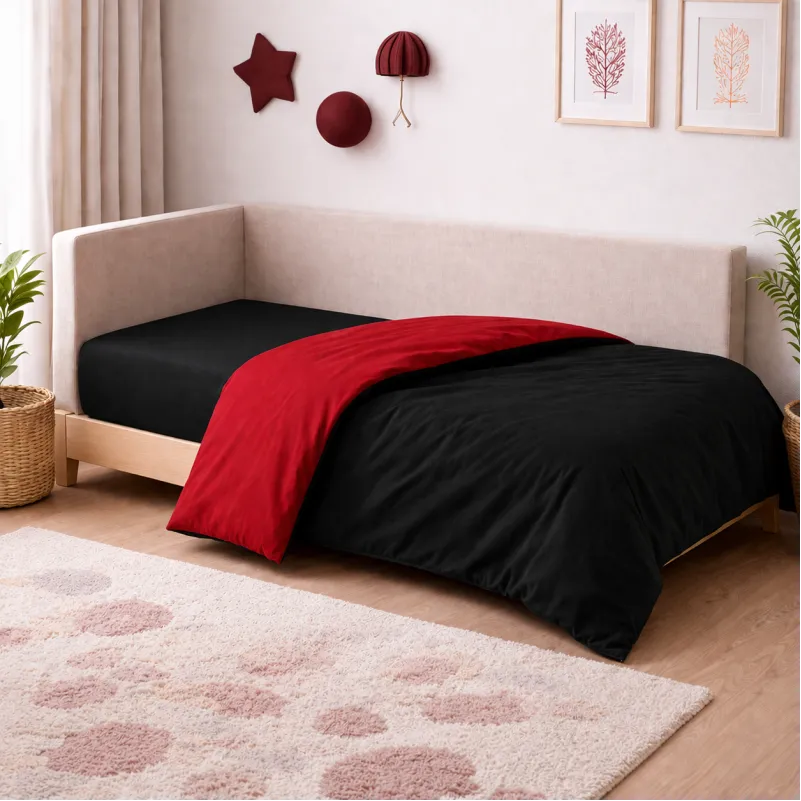 Комплект постельного белья JUNIOR Фланель 002-009 Black/Red Фото - 6