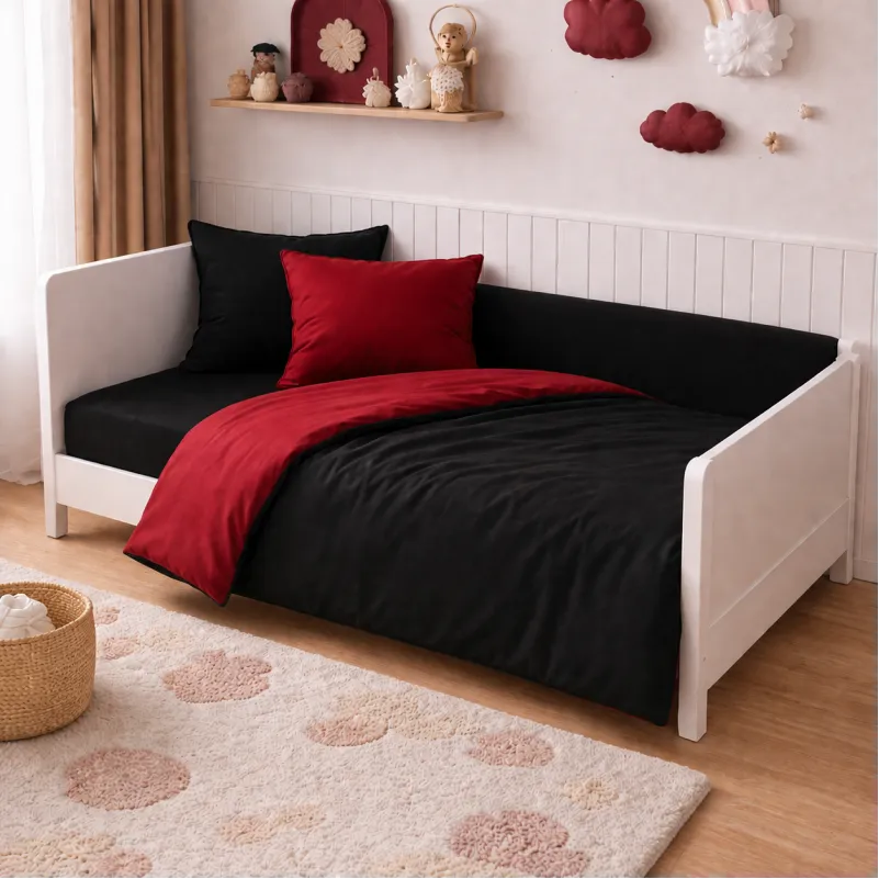 Комплект постельного белья  LITTLE KIDS Фланель 002-009 Black/Red