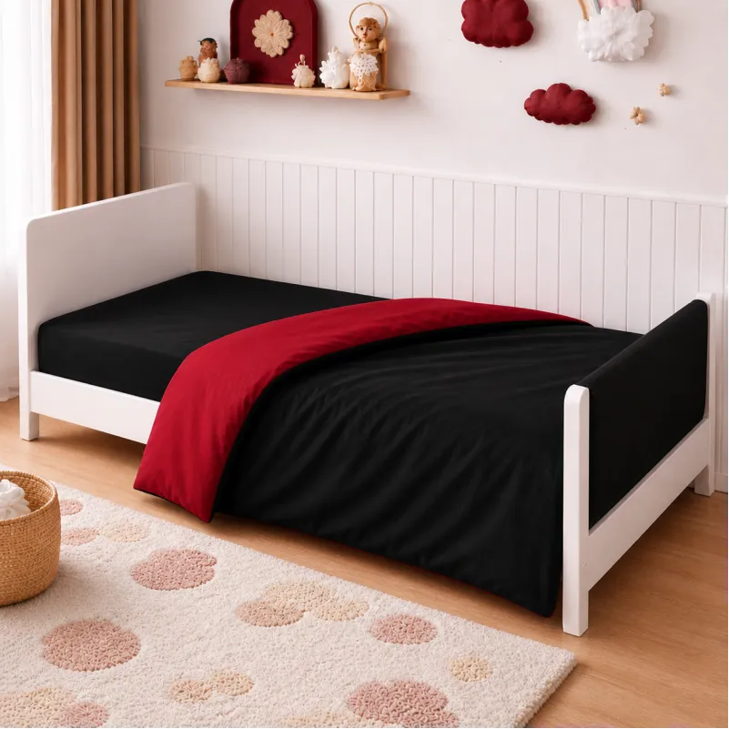 Комплект постельного белья  LITTLE KIDS Фланель 002-009 Black/Red - 5