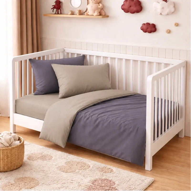 Комплект постельного белья BABY Фланель 004-001 Cappuchino/Ash grey