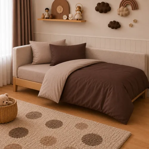 Комплект постельного белья JUNIOR Фланель 004-003 Cappuchino/Brown - 1
