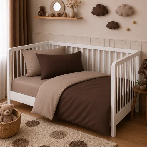 Комплект постельного белья BABY Фланель 004-003 Cappuchino/Brown - 1