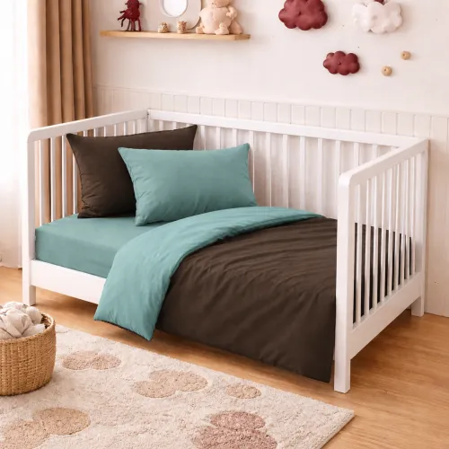 Комплект постельного белья BABY Фланель 006-003 Menthol/Brown - 1