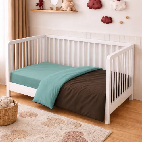 Комплект постельного белья BABY Фланель 006-003 Menthol/Brown - 5