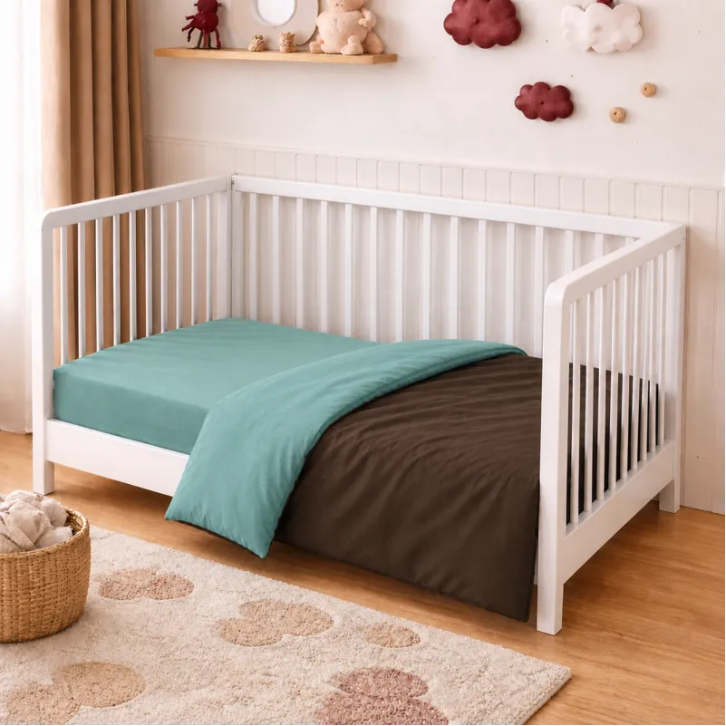 Комплект постельного белья BABY Фланель 006-003 Menthol/Brown - 4