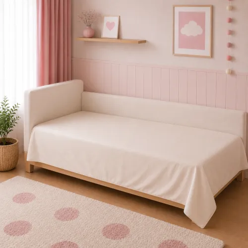 Комплект постельного белья JUNIOR Фланель 007-008 Milk/Pink - 5