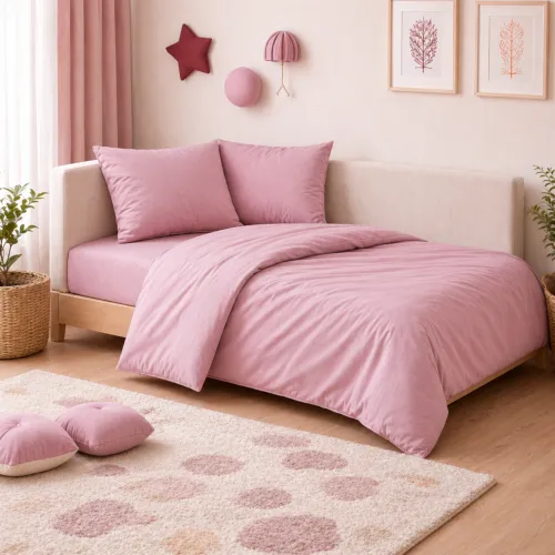 Комплект постельного белья JUNIOR Фланель 008 Pink - 1
