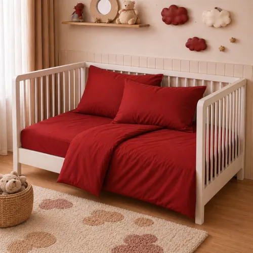Комплект постельного белья BABY Фланель 009 Red - 1