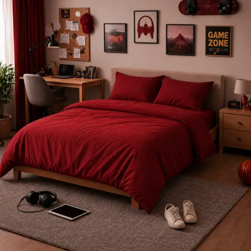 Комплект постельного белья TEENAGER Фланель 009 Red