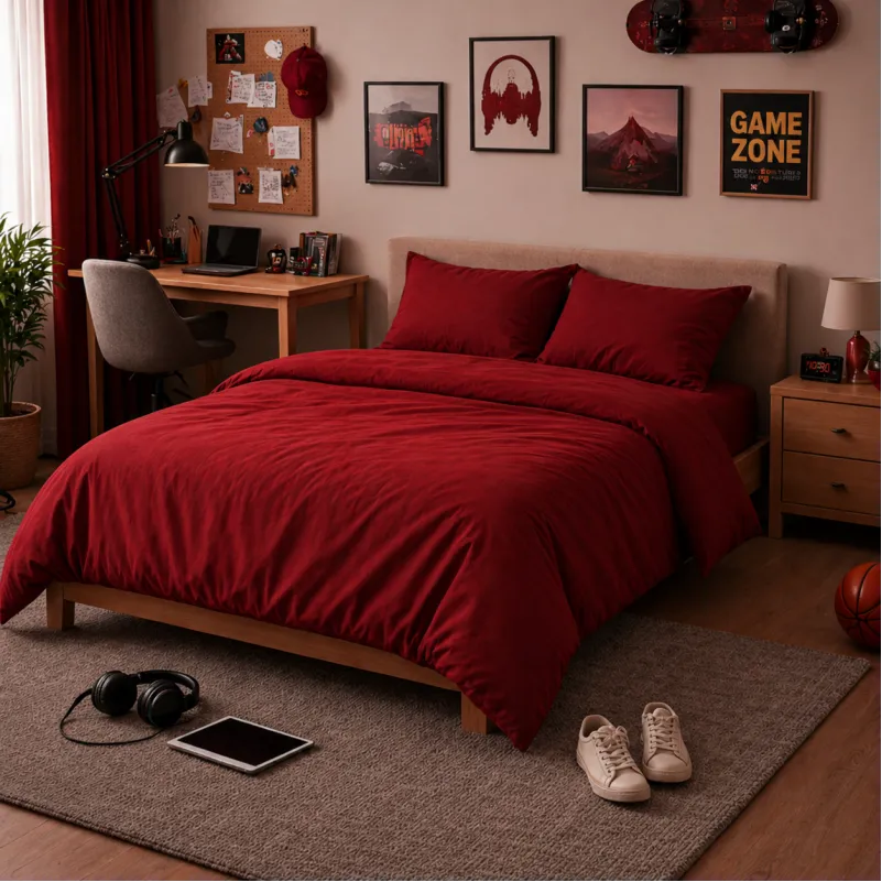 Комплект постельного белья TEENAGER Фланель 009 Red