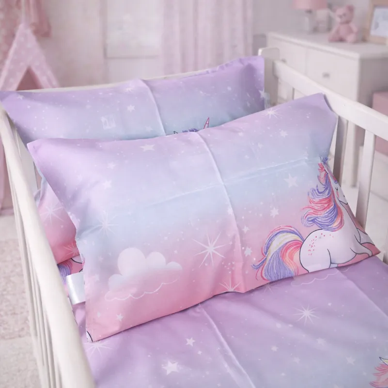 Комплект постельного белья Бязь LITTLE KIDS 17-0790 Єдиноріг на веселці - 5