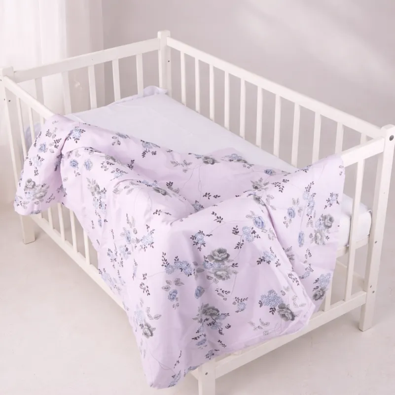Комплект постельного белья Сатин BABY 22-1377 Flowers on Snow Фото - 8