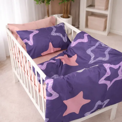 Комплект постельного белья Сатин LITTLE KIDS 22-1375 Violet Stars