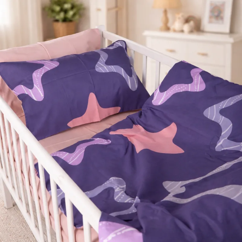 Комплект постельного белья Сатин LITTLE KIDS 22-1375 Violet Stars - 6