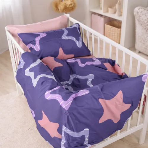 Комплект постельного белья Сатин BABY 22-1375 Violet Stars - 1