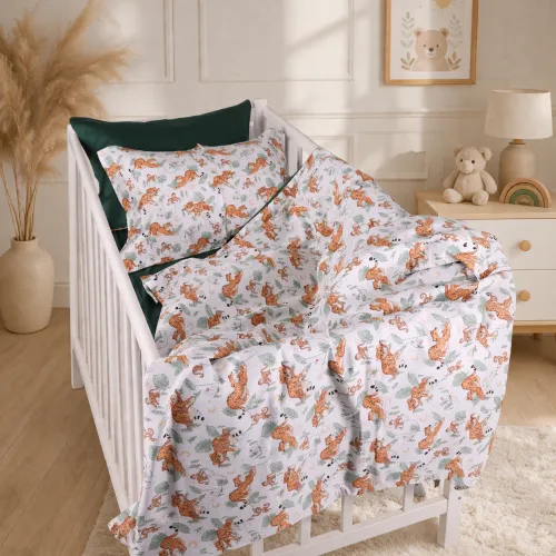 Комплект постельного белья Сатин BABY Kids Time 22-1420 Little Jungle Friends - 1