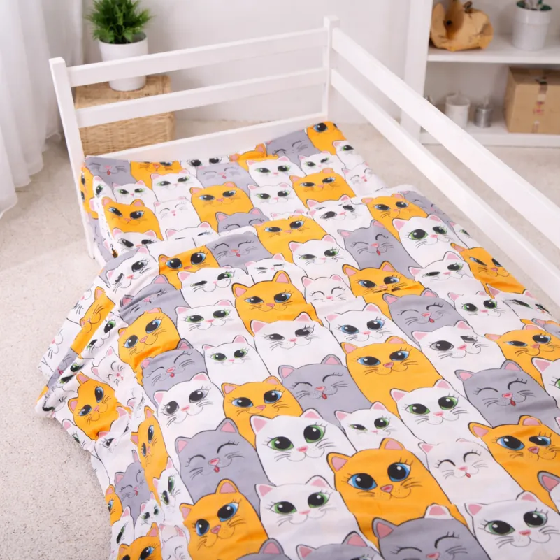 Комплект постільної білизни Ranforce Elite JUNIOR 17-0636 Кіт батон Помаранчевий - 7