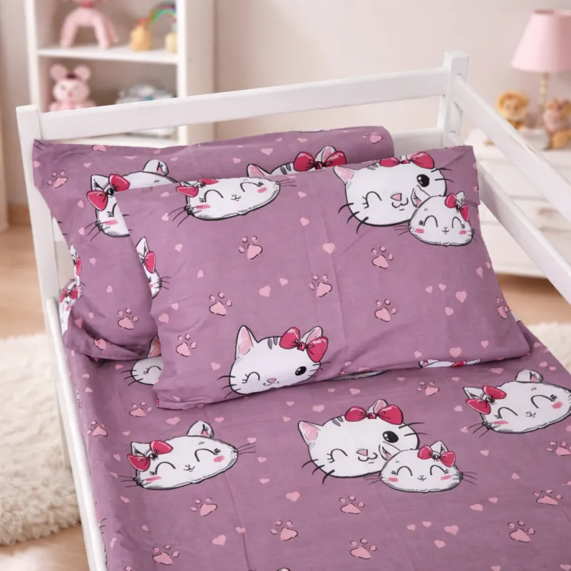 Комплект постельного белья Бязь JUNIOR 17-0691 Cat with a paw - 5