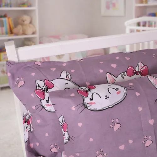 Комплект постельного белья Бязь JUNIOR 17-0691 Cat with a paw - 5