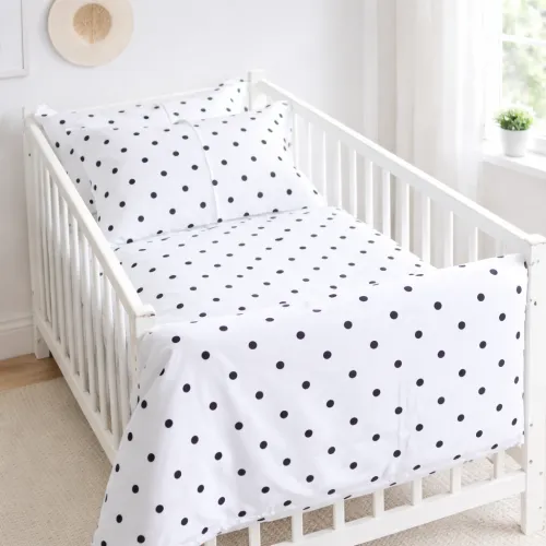 Комплект постельного белья Сатин BABY 22-1371 Black & White Sports - 3