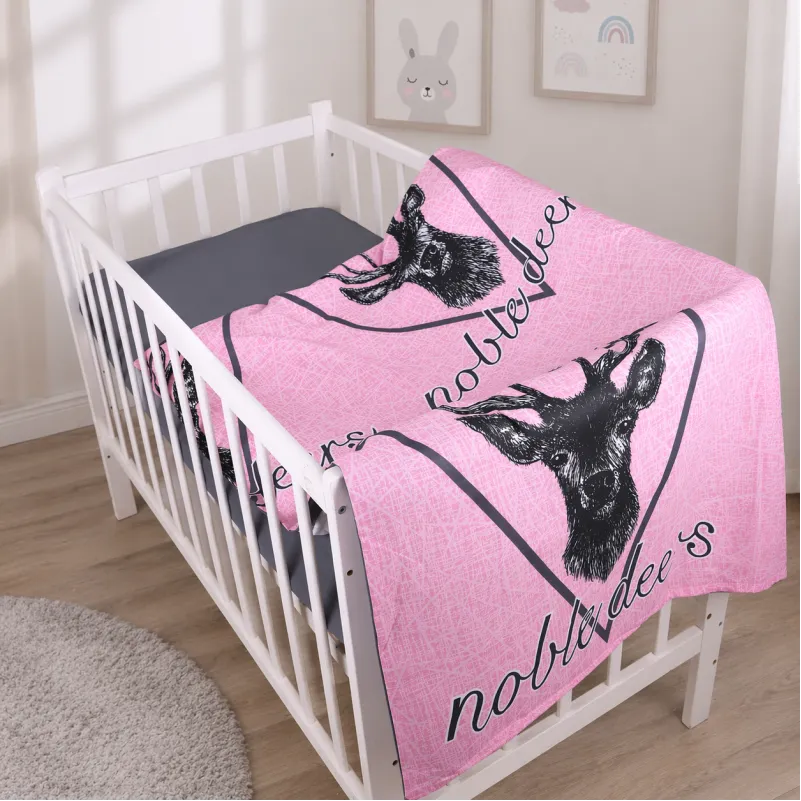 Комплект постельного белья Бязь LITTLE KIDS 17-0516 Noble deers pink - 5