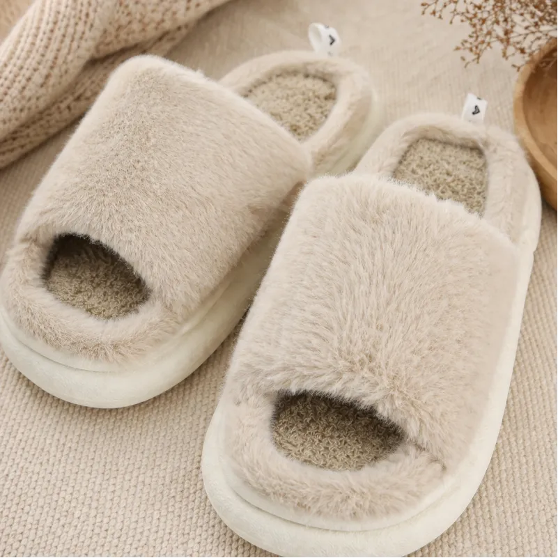 Тапочки "Warm Haven" beige - 1