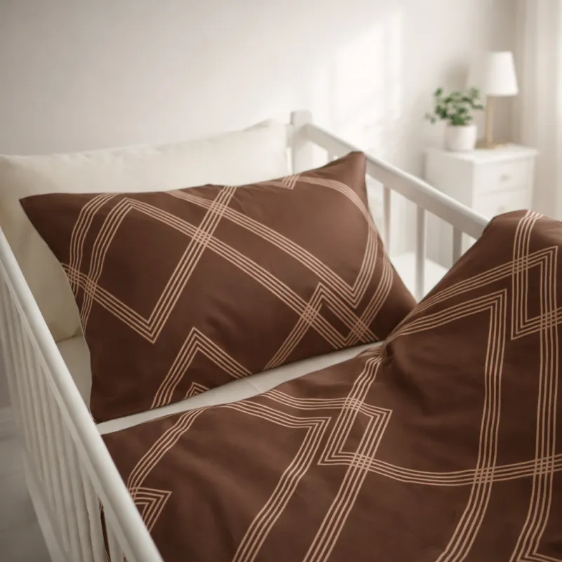 Комплект постельного белья Сатин LITTLE KIDS 22-1413 Brown Geometry - 7